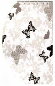 Perdea de dus Pufo Butterfly, 180 x 180 cm, gri