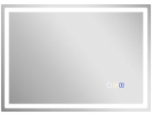 HOMCOM Oglindă Baie Antiaburire cu Lumină LED și Difuzor Bluetooth 50x70 cm | Aosom Romania