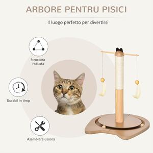 PawHut Stâlp de Ascuit Unghii pentru Pisici, Design Ergonomic, 40x37x51 cm, Gri | Aosom Romania