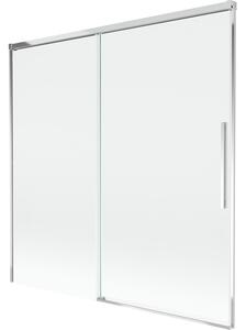 Mexen Rox perete despărțitor pentru cadă, cu 2 aripi glisante, 160 x 150 cm, transparent, crom - 8C9-160-001-01-00