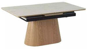 Masă extensibilă Monaco, bej/stejar (160-200 cm)