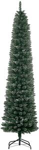 HOMCOM Brad de Crăciun Slim cu 624 Ramuri, Bază Pliabilă, Plastic și Metal, 56x56x225 cm, Verde | Aosom Romania