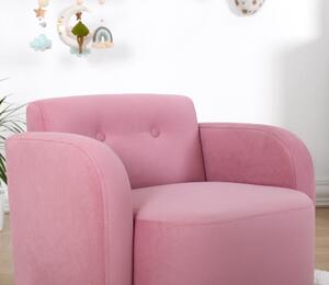 Fotoliu pentru copii Volie, roz, bumbac 100%, 51x47x35 cm