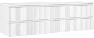 Mexen Rivel dulap baie pentru chiuvetă 160 cm cu blat, 2 sertare, canelat, alb mat - 91A20-16047-2-BFFC01
