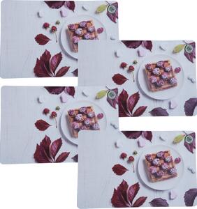 Set suport farfurie pentru servirea mesei, model Pufo Cookie, 4 bucati, 44 x 29 cm