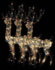 Decorațiuni ren de Crăciun, 3 buc., multicolor, 120 cm, acril