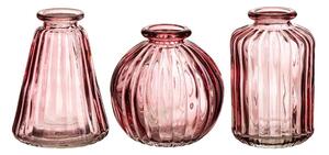 Set 3 vaze din sticlă Sass & Belle Bud, roz