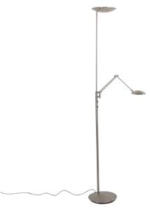 Steinhauer Lampă de tavan cu LED Daphne 2 +, lumină citit, oțel, CCT, telecomandă, reglabil, Metalic, Camera de zi / sufragerie, Metal, Modern, Lumină de lectură