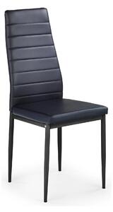 Scaun tapitat K70, negru, piele ecologica/metal, 41X50X98 CM