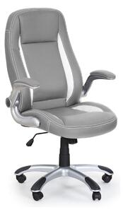 Scaun gaming SATURN, gri, piele ecologica perforata, 67x65x112/120 cm