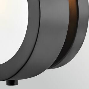 HINKLEY Aplică de perete Mercer, negru mat, Ø 17 cm, metal, E14, reglabil, Negru, Camera de zi / sufragerie, Metal, Vintage