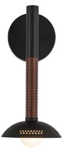 Elstead Aplică de perete LED Arden, negru mat, înălțime 36 cm, metal, dimabil, reglabil, Negru, Camera de zi / sufragerie, Aluminiu, Modern, Perete rotund