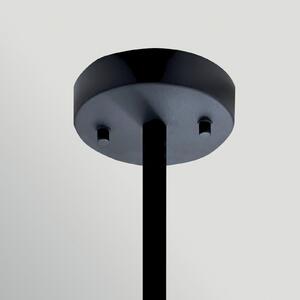 HINKLEY Lampă suspendată Sabina, negru, Ø 57 cm, metal/textil, 4 x E27, reglabil, Negru, Camera de zi / sufragerie, Metal, Modern