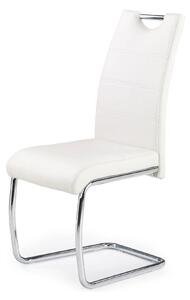 Scaun tapitat K211, alb/crom, piele ecologica/metal, 42x60x97 cm