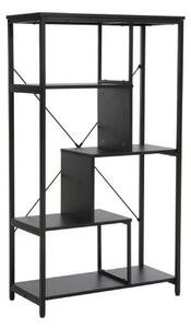 Biblioteca NET A, negru, PAL laminat/metal, 85x35x163 cm