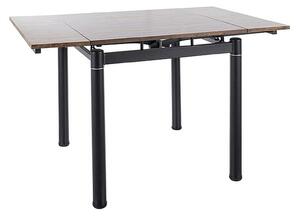 Masa extensibila GD082, nuc vintage/negru mat, 80/131x80x75 cm