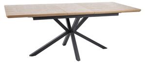 Masa extensibila LOGAN, stejar/negru, 160/200x90x76 cm