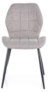 Scaun JAKE, gri/negru, stofa clasica/metal, 48x41x86 cm