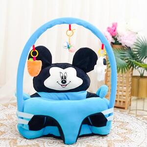 Fotoliu pentru bebe cu arcada Mickey Mouse bleu/negru