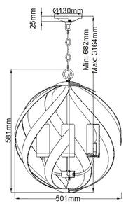 Quintiesse QN-BLACKSMITH-4P-OBK - Lustră de exterior BLACKSMITH 4xE14/40W/230V IP44 negru