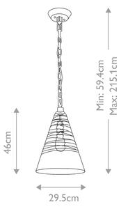 Quintiesse QN-ELMORE-P-BBS - Lustru ELMORE suspendat pe lanț 1xE27/60W/230V, auriu