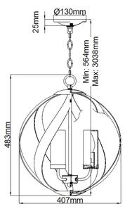 Quintiesse QN-BLACKSMITH-3P-OBK - Lustra de exterior BLACKSMITH 3xE14/40W/230V IP44 negru