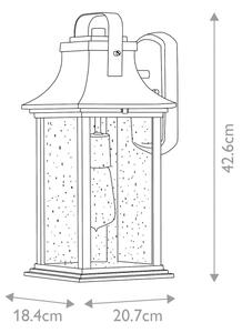 Quintiesse QN-GRANT-M-BU – aplică de perete pentru exterior GRANT M, 1xE27/60W/230V, IP44, bronz