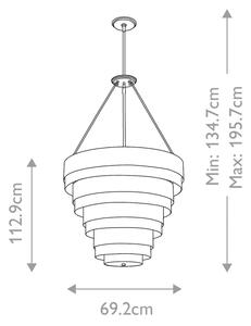 Candelabru cu tijă ECHELON 8xE14/40W/230V, auriu - Quintiesse QN-ECHELON-8P