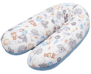 Perna gravide 3 in 1 cu husa detasabila din bumbac 100% Kidizi Lena, lungime 160 cm, Tiny Adventures