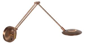 Steinhauer Aplică de perete cu LED Zenith 2 braț, bronz, CCT, metal, priză, reglabil, Bronz / Alamă Veche, Camera de zi / sufragerie, Metal, Modern