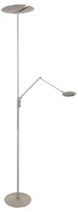 Steinhauer Lampadar LED Zenith 2, oțel, lampă de citit, CCT, telecomandă, reglabil, Metalic, Camera de zi / sufragerie, Metal, Modern, Lumină de lectură
