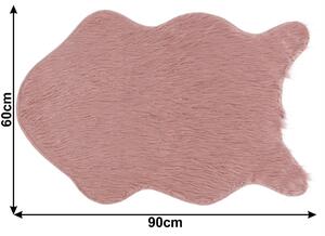 Blană artificială FOX TYP 3, roz/auriu-roz, 60x90 cm