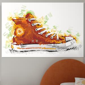 Tablou Canvas Premium LuxCanva® B1123, Tenisi Converse , Culori, Baschet, Converse, Dormitor, Chuck Taylor, Sport, Portocaliu, Copii, Culori Vibrante