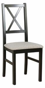 Scaun NILO 12, negru/gri - Higge 11, lemn de fag/stofa, 43x40x90 cm