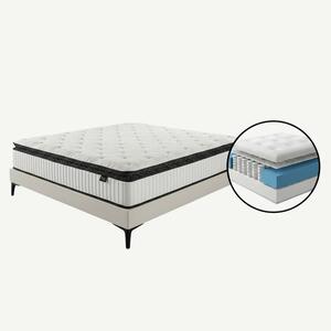 Saltea ortopedica hibrida cu arcuri individuale 7 zone si memory foam