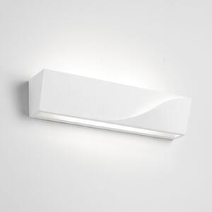 TECNICO by Sforzin Aplică de perete Pellene, lățime 35,5 cm, reglabil, Alb, Camera de zi / sufragerie, Tencuială / Argilă, Modern