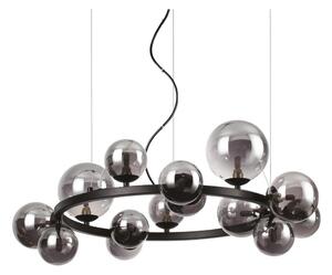 Ideal Lux - Lustru LED suspendat pe cablu PERLAGE 14xG9/3W/230V, diam. 85 cm, negru/fumuriu