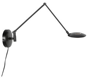 Steinhauer Aplică de perete cu LED Zenith 2 braț negru, CCT, metal, priză, reglabil, Negru, Camera de zi / sufragerie, Metal, Modern