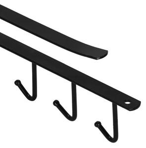 Set 2 cuiere metalice pentru rafturi, negru