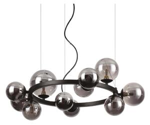 Ideal Lux - Lustră LED suspendată pe cablu PERLAGE 11xG9/3W/230V diam. 73 cm negru/fumuriu