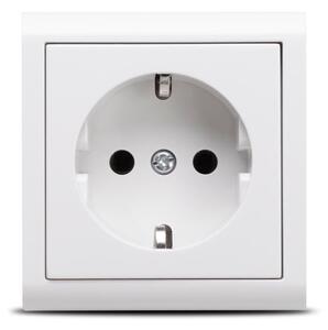 Priza Schuko PT Alb
