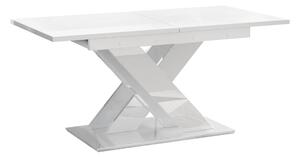 Masă DeciumAlb lucios, 8x8x14cm, ExtensieExtensie, PAL laminat, PAL laminat