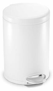 Simplehuman Coș rotund cu pedală 4,5 l, alb