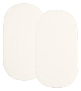 Set 2 cearceafuri din muselina dubla cu elastic roata pentru landou sau cosulet de rachita Kidizi ivory, bumbac 100%