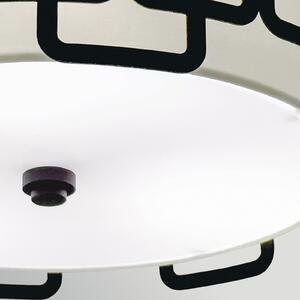 HINKLEY Plafonieră Sabina, negru, Ø 38 cm, metal/textil, 3 x E27, reglabil, Negru, Camera de zi / sufragerie, Metal, Modern