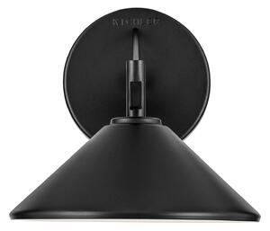 KICHLER Lampă de perete pentru exterior Ripley, negru, lățime 20 cm, metal, IP44, reglabil, Negru, Aluminiu, Modern, Perete rotund