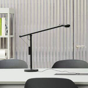 HAY Lampa de birou cu LED Fifty-Fifty, negru, 45 cm, dimabilă., reglabil, Negru, Studiu / Birou, Aluminiu, Design