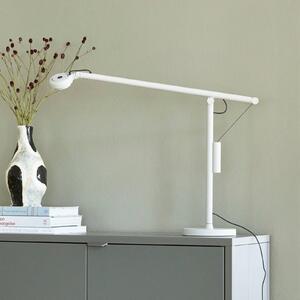 HAY Lampa de birou cu LED Fifty-Fifty, gri, 45 cm, dimabil, reglabil, Gri, Studiu / Birou, Aluminiu, Design