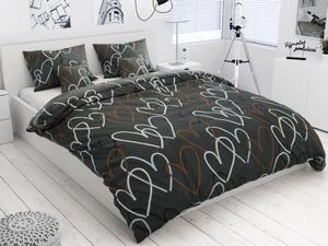 Lenjerie de pat din bumbac Culoare gri, GIFU + husa de perna 40 x 40 cm Dimensiune lenjerie de pat: 70 x 90 cm | 140 x 200 cm