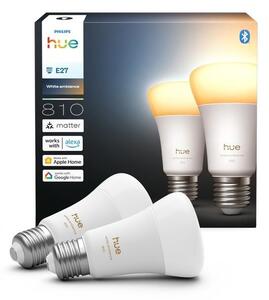 Set 2x bec LED reglabil Philips Hue White Ambiance E27/6W/230V 1000-20000K